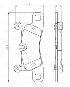 Комплект тормозных колодок BOSCH 0 986 TB3 186