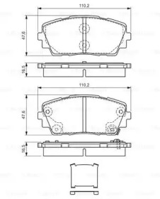 Комплект тормозных колодок BOSCH 0 986 TB3 187