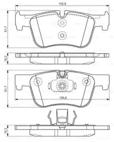 Комплект тормозных колодок BOSCH 0 986 TB3 188