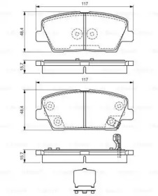 Комплект тормозных колодок BOSCH 0 986 TB3 189