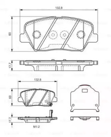 Комплект тормозных колодок BOSCH 0 986 TB3 190