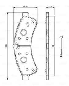 Комплект тормозных колодок BOSCH 0 986 TB3 191