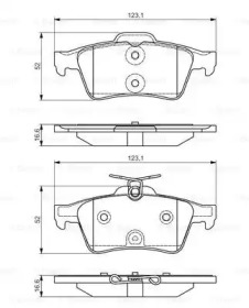 Комплект тормозных колодок BOSCH 0 986 TB3 197