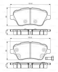 Комплект тормозных колодок BOSCH 0 986 TB3 199