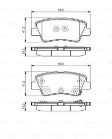 Комплект тормозных колодок BOSCH 0 986 TB3 203