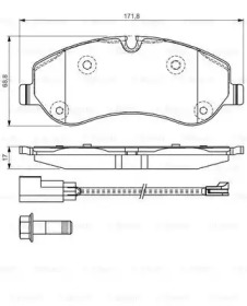 Комплект тормозных колодок BOSCH 0 986 TB3 205