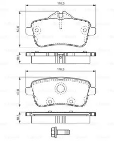 Комплект тормозных колодок BOSCH 0 986 TB3 206