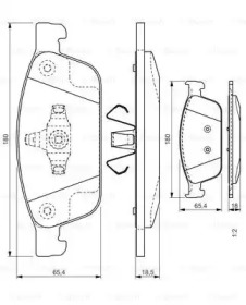 Комплект тормозных колодок BOSCH 0 986 TB3 207