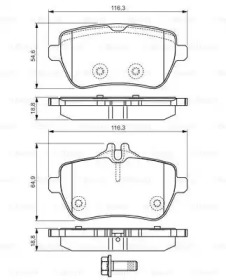 Комплект тормозных колодок BOSCH 0 986 TB3 208