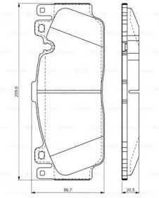 Комплект тормозных колодок BOSCH 0 986 TB3 210