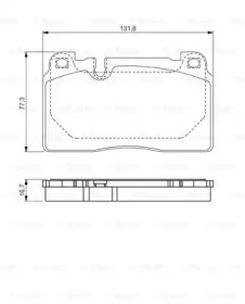 Комплект тормозных колодок BOSCH 0 986 TB3 212