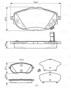 Комплект тормозных колодок BOSCH 0 986 TB3 213