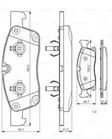 Комплект тормозных колодок BOSCH 0 986 TB3 215