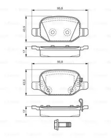 Комплект тормозных колодок BOSCH 0 986 TB3 216