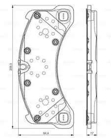 Комплект тормозных колодок BOSCH 0 986 TB3 217