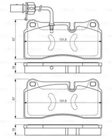 Комплект тормозных колодок BOSCH 0 986 TB3 221