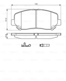 Комплект тормозных колодок BOSCH 0 986 TB3 222