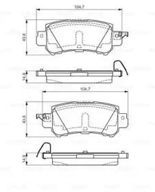 Комплект тормозных колодок BOSCH 0 986 TB3 223