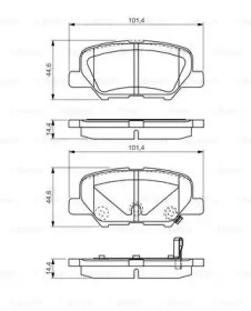 Комплект тормозных колодок BOSCH 0 986 TB3 224