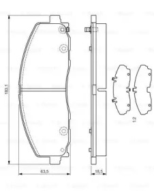 Комплект тормозных колодок BOSCH 0 986 TB3 225