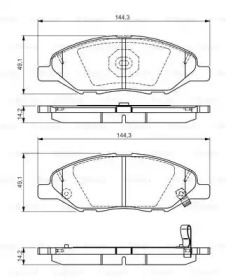 Комплект тормозных колодок BOSCH 0 986 TB3 228