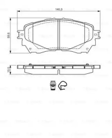 Комплект тормозных колодок BOSCH 0 986 TB3 230