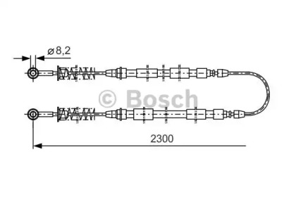 Трос, стояночная тормозная система BOSCH 1 987 477 083