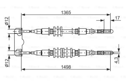 Трос BOSCH 1 987 477 130