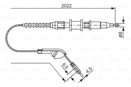 Трос BOSCH 1 987 477 143