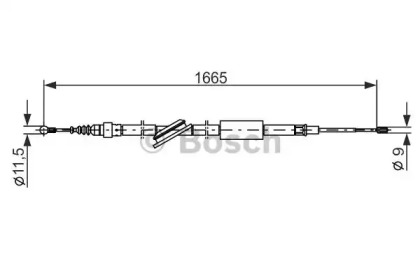 Трос, стояночная тормозная система BOSCH 1 987 477 249