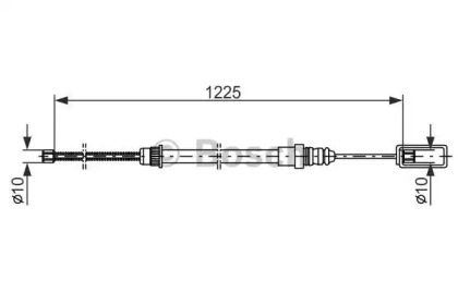 Трос, стояночная тормозная система BOSCH 1 987 477 453