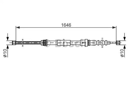 Трос, стояночная тормозная система BOSCH 1 987 477 469