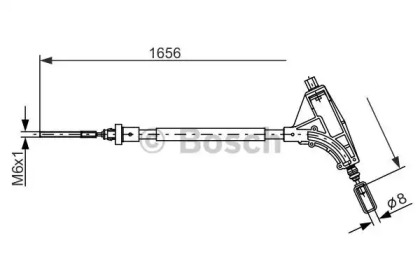 Трос, стояночная тормозная система BOSCH 1 987 477 871