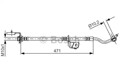 Тормозной шланг BOSCH 1 987 481 716