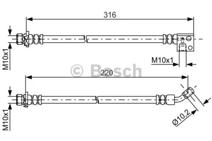 Тормозной шланг BOSCH 1 987 481 801