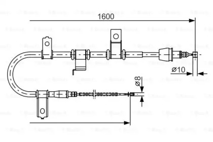 Трос, стояночная тормозная система BOSCH 1 987 482 073