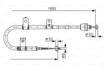 Трос, стояночная тормозная система BOSCH 1 987 482 166