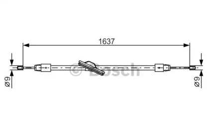 Трос, стояночная тормозная система BOSCH 1 987 482 330