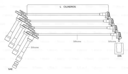 Комплект проводов зажигания BOSCH F 000 99C 107