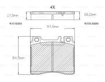 Комплект тормозных колодок BOSCH F 03A 150 008