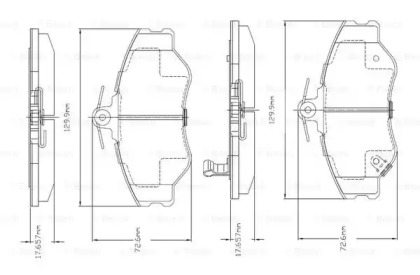 Комплект тормозных колодок BOSCH F 03A 150 011