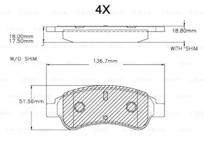 Комплект тормозных колодок BOSCH F 03A 150 025