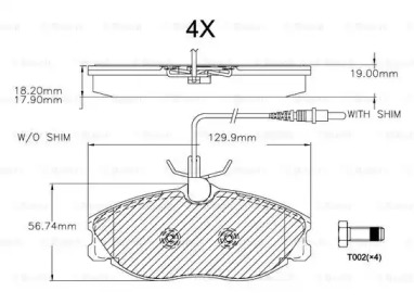 Комплект тормозных колодок BOSCH F 03A 150 026