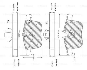 Комплект тормозных колодок BOSCH F 03A 150 030