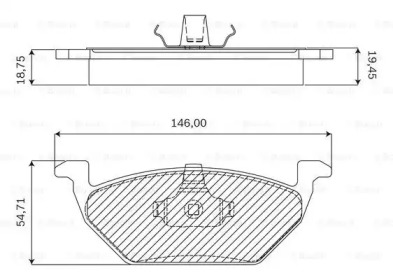 Комплект тормозных колодок, дисковый тормоз BOSCH F 03B 050 024