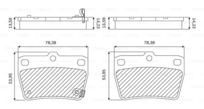 Комплект тормозных колодок, дисковый тормоз BOSCH F 03B 050 125