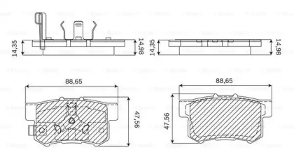 Комплект тормозных колодок, дисковый тормоз BOSCH F 03B 050 134