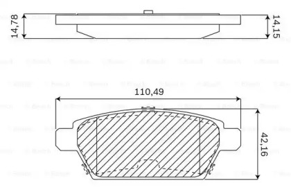 Комплект тормозных колодок, дисковый тормоз BOSCH F 03B 050 153