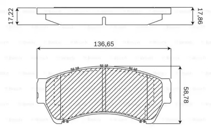 Комплект тормозных колодок, дисковый тормоз BOSCH F 03B 050 154