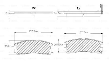 Комплект тормозных колодок BOSCH F 03B 150 003